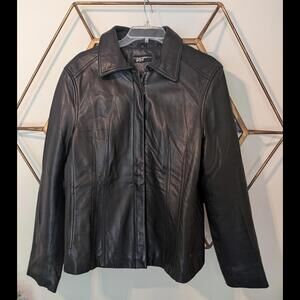 Black Rivet 100% Leather Jacket, vintage